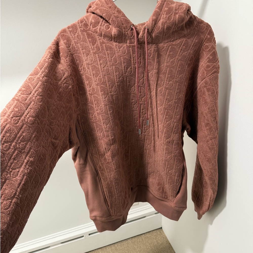 Dior Dusty Rose Terry Cloth Hoodie